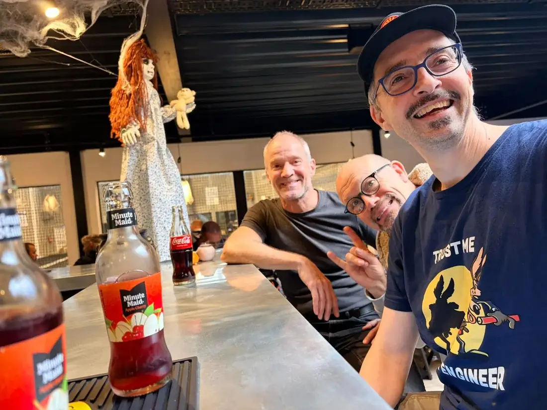 Bonne humeur au bar entre deux séries