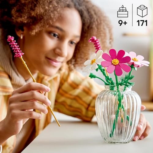 Lego 11514 Botanical Cosmos Flower Toy, Birthday Gift, Blocks, Girls, Boys, Children, 9, 10, 11 Years, Elementary School, Decorative Plant, Faux Green