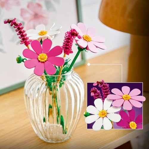 Lego 11514 Botanical Cosmos Flower Toy, Birthday Gift, Blocks, Girls, Boys, Children, 9, 10, 11 Years, Elementary School, Decorative Plant, Faux Green