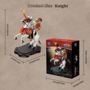 Medieval Knight Building Block Set with Armored Warhorse, Poseable, 12.2 Inches