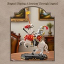 Medieval Knight Building Block Set with Armored Warhorse, Poseable, 12.2 Inches