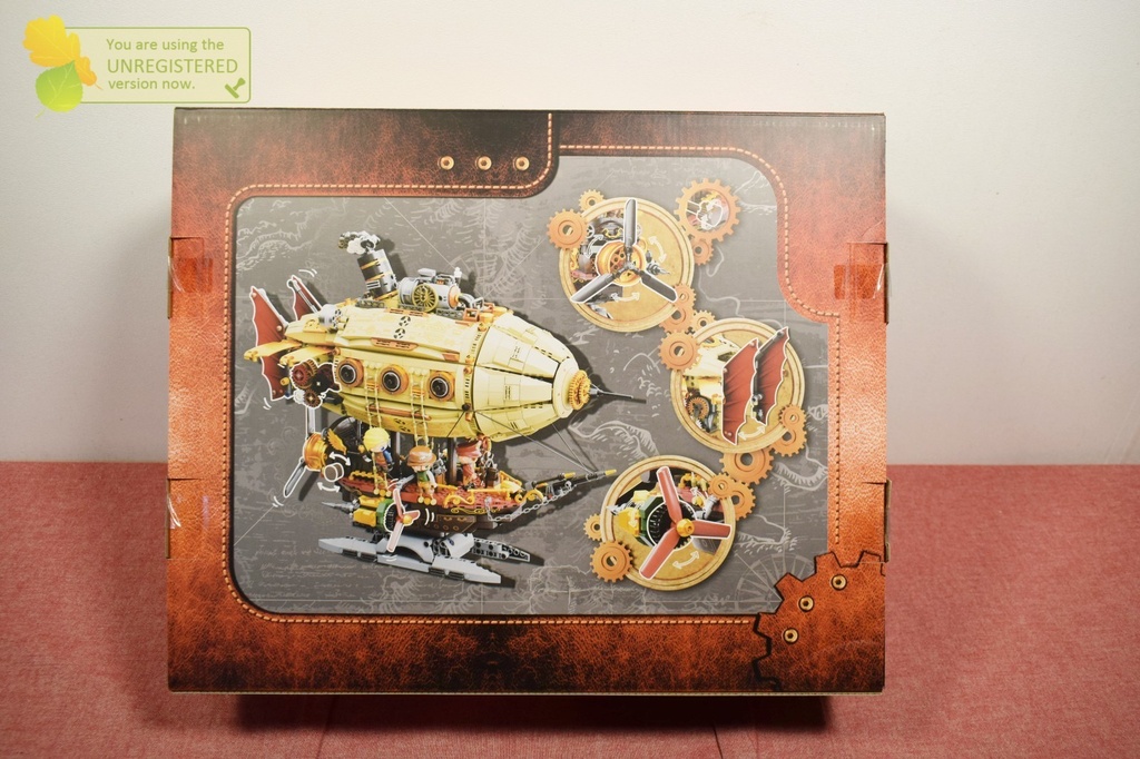 PANTASY Steampunk Airship Model Kit for Adults  Dual-Layer Zeppelin with Gear-Driven Mechanical System