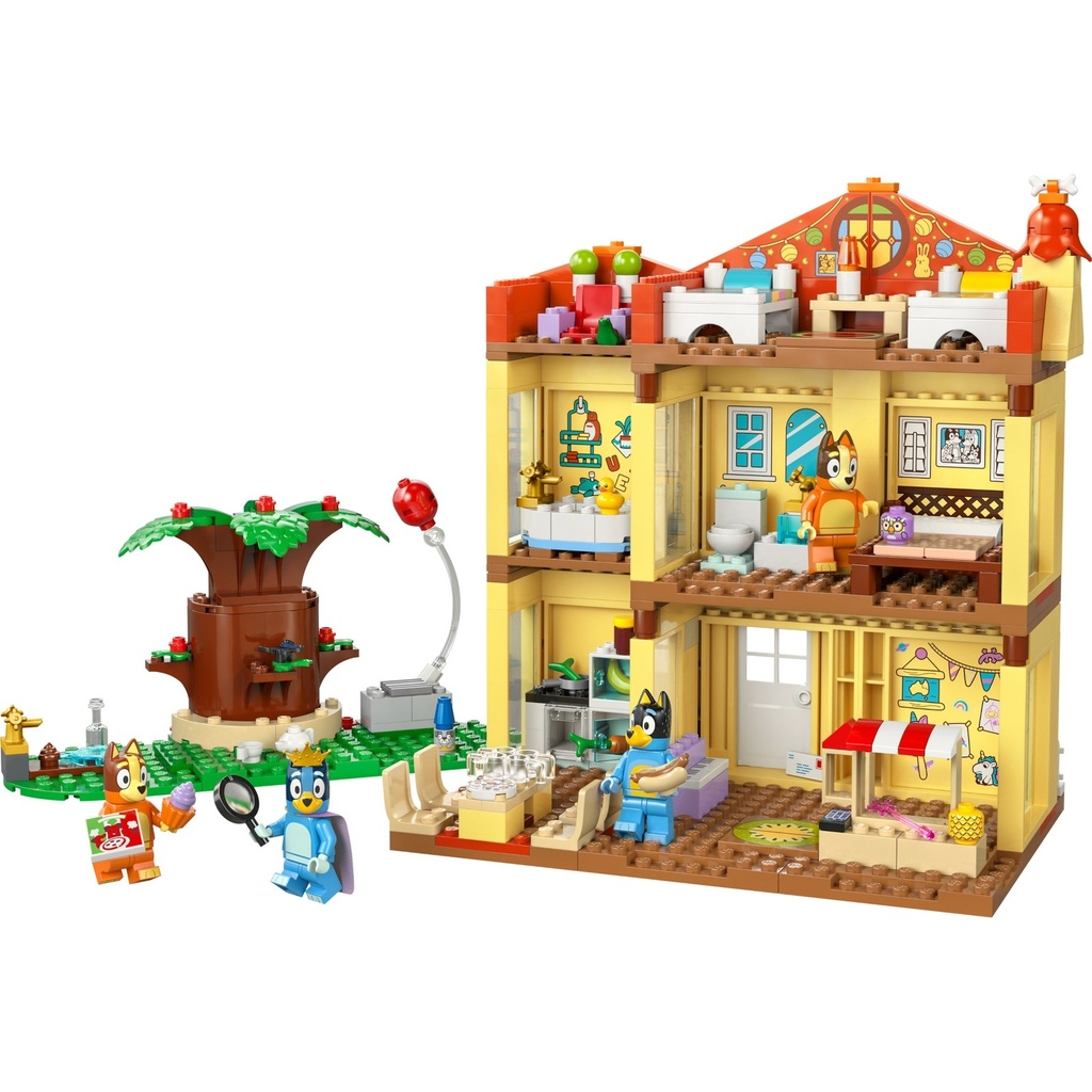 LEGO Bluey: Bluey's Family House Toy - Modular Playset with Multiple Rooms a Garden 4 Minifigures & Fun Accessories - Birthday Gift for 4+ Year Old