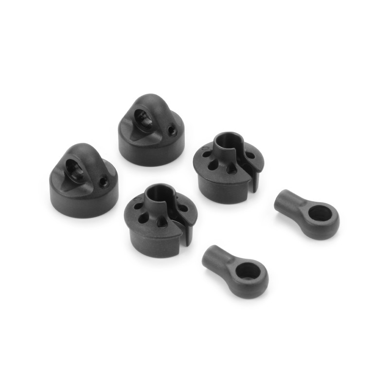 Xray bouchon court d’amortisseur composite + bague ressort + rotule Big Bore (2) (X368014-S)