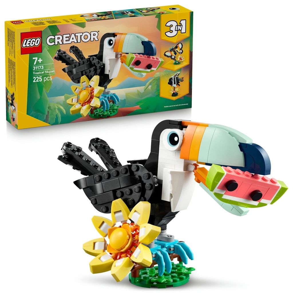 LEGO Creator 3-en-1 31173 – Animaux sauvages : le toucan tropical