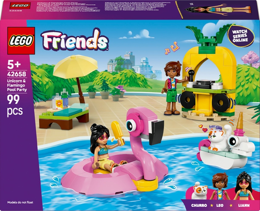 LEGO Friends 42658 – Fête dans la piscine avec les bouées licorne et flamant rose