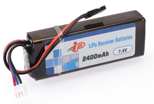 [IP-752880-2S-SQ] Intellect 2400mAh 7.4V RX LiPo Straight