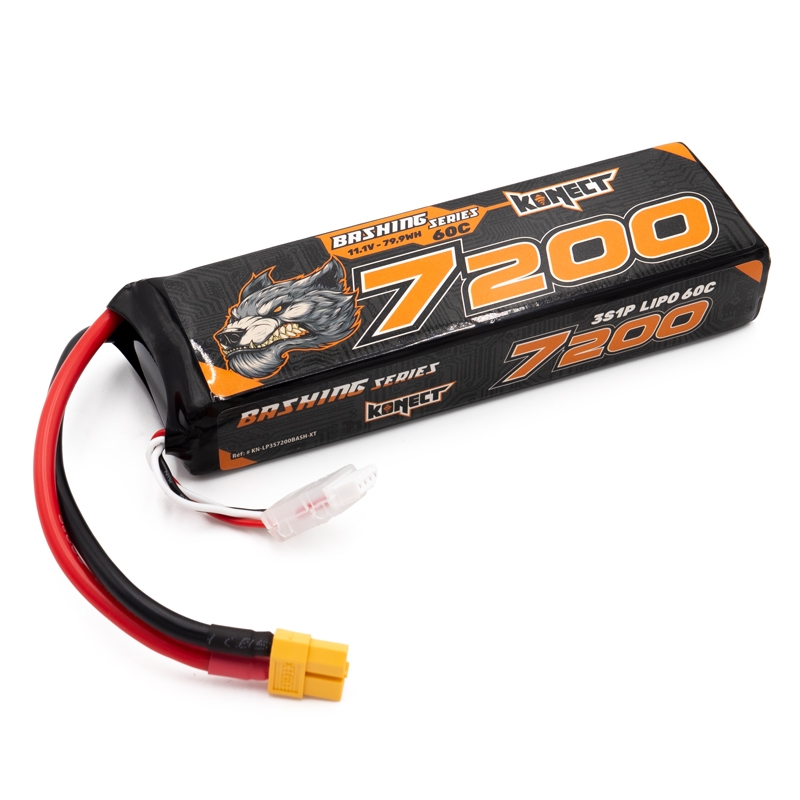 Batterie LiPo Konect 3S 11,1 V 7200 mAh 60C Bash – XT60