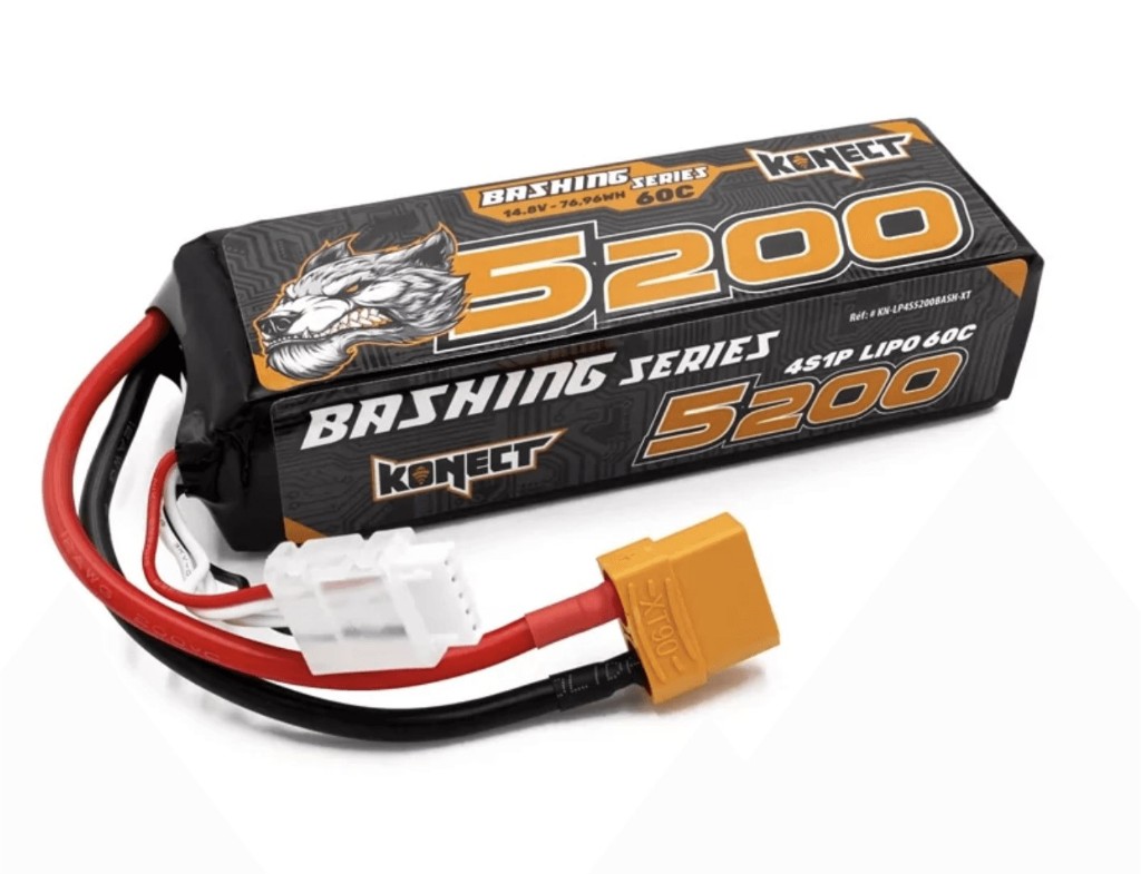 Batterie LiPo Konect 4S 14,8 V 5200 mAh 60C Bash – XT90