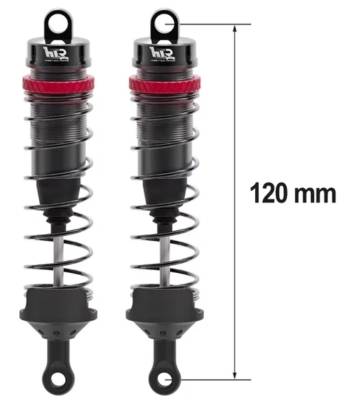 Amortisseurs 1/8 120mm BIG BORE 16mm +kit 3 ressorts (H/M/S)