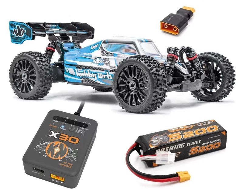 [1.NXT.RR-2.0-BL-PK] Hobbytech Spirit NXT EVO RR 2.0 bleu – buggy 1/8 brushless RTR (pack accu et chargeur)