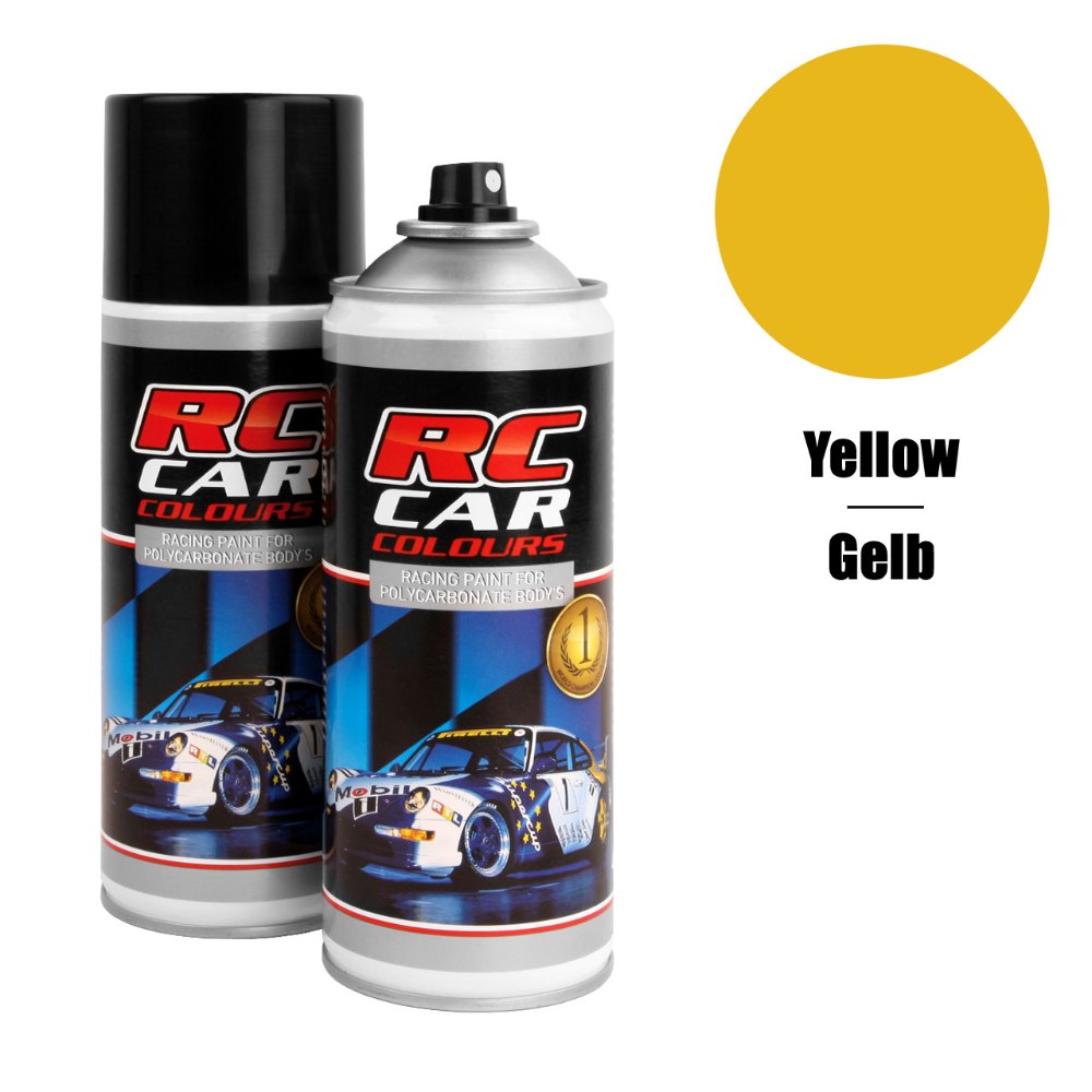 [RCC019] Peinture Lexan RC Car Colours Jaune – bombe 150 ml