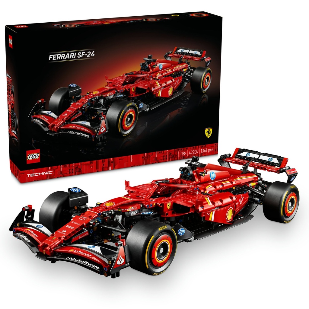 [42207] LEGO 42207 Technic Ferrari SF-24 F1 Car Model Kit for Adults