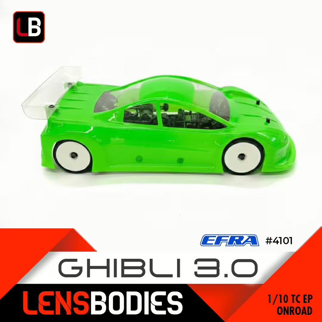 Carrosserie Lens Bodies Ghibli 3.0 – Touring 1/10 190 mm, 0,7 mm (transparente)