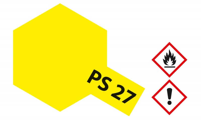 [86027] Tamiya Polycarbonate Spray Paint (100ml) - Fluorescent Yellow