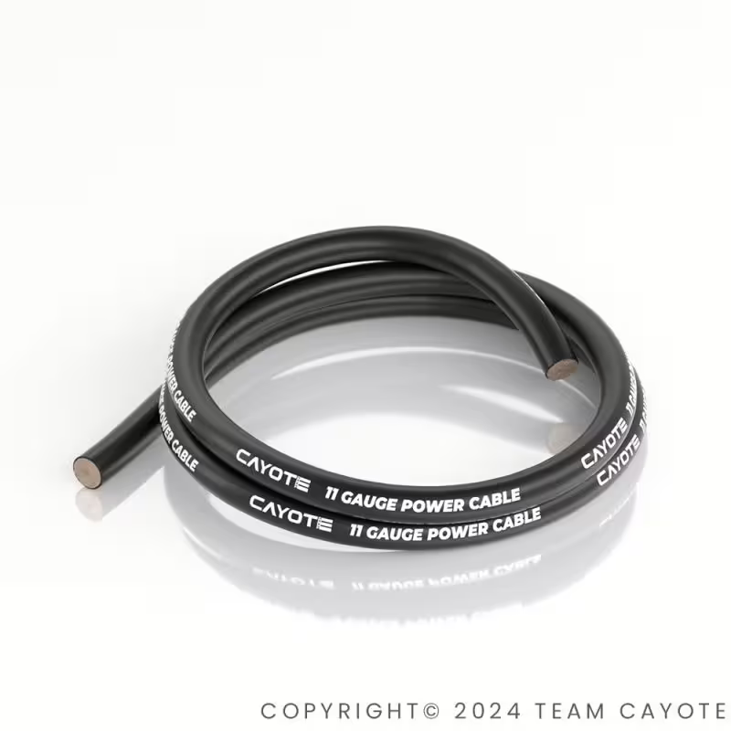 [CA-CYECW05] CAYOTE 11AWG cable silicone (100cm) - black