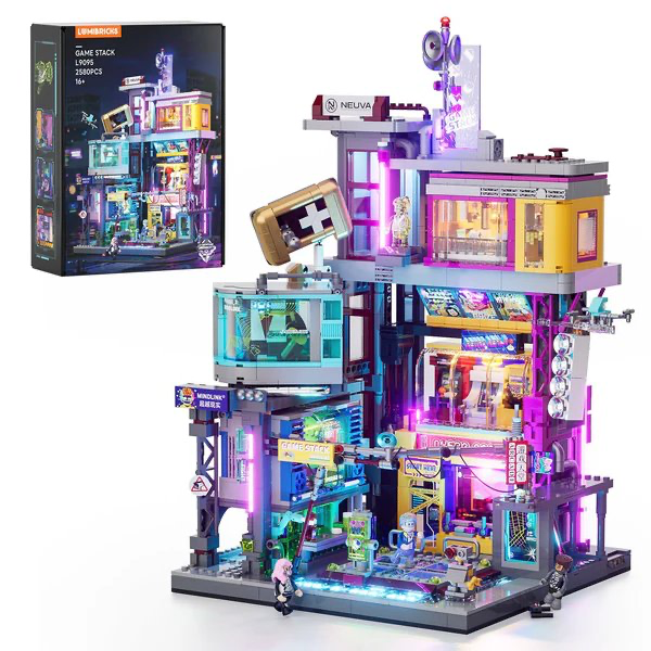 Lumibricks Cyberpunk Neoncity 17005 – Game Stack (salle d'arcade)