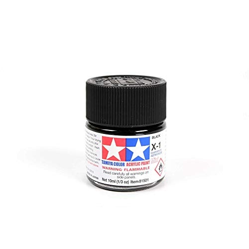 [X1] Tamiya Acrylic Mini X-1 Black 10mL Paint 81501