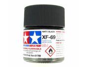 [XF-69] Tamiya Acrylic Flat Paint (10ml) - Nato Black