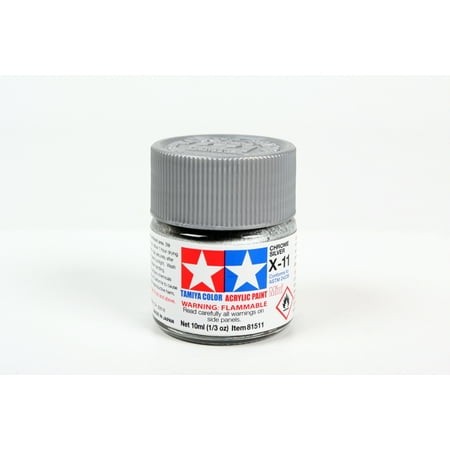 [X11] Tamiya 10ml Acrylic Gloss Paint Mini X-11 Chrome Silver 81511