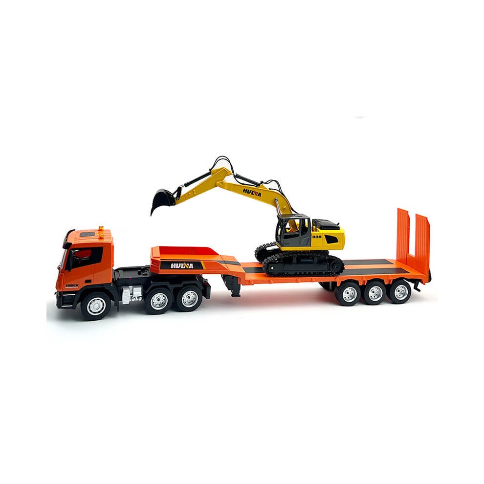 [CY1319] HuiNa 9Ch RC Platform Trailer & 6Ch Excavator 2.4G Set 1:24 CY1319