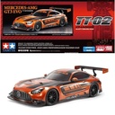 Tamiya 58750 1:10 RC Mercedes-AMG GT3 EVO TT-02 - Ferngesteuertes Auto Fahrzeug Modellbau Zusammenbauen Hobby RC Bausatz Unlackiert