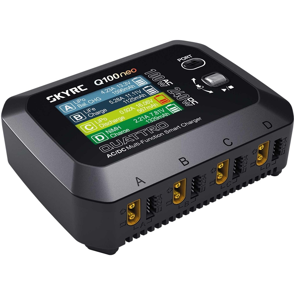 SkyRC Q100 Neo LiPo 1-4s 6A 100W AC/DC Ladegerät, Caricatore RC