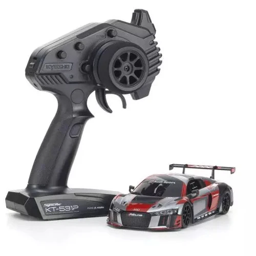Kyosho Mini-Z RWD MR-04 Audi R8 LMS 2016 gris/rouge – voiture 1/27 RTR (Readyset)