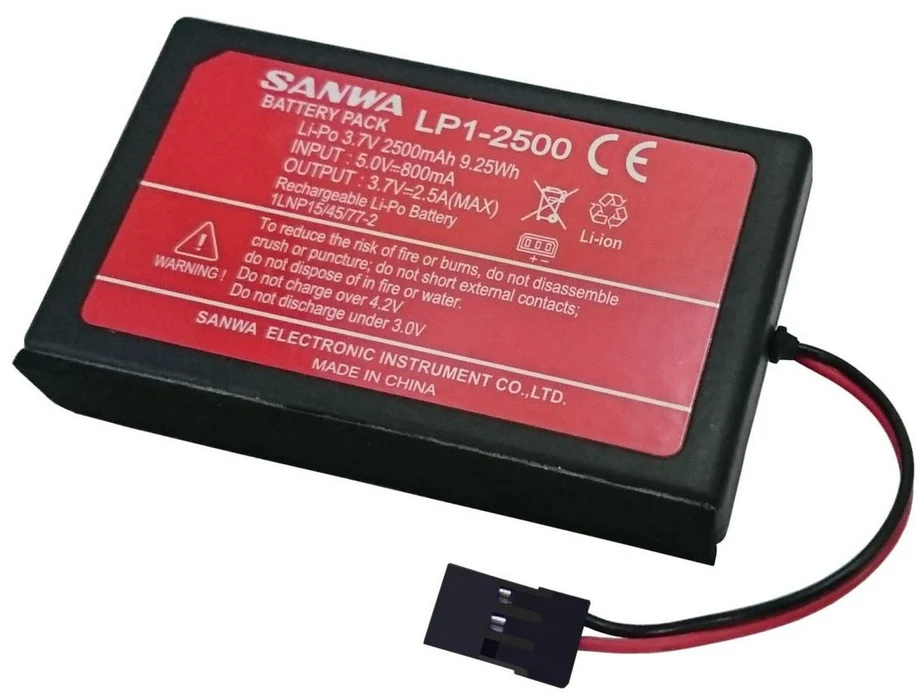 [S.107A10991A] Pack émetteur LiPo Sanwa LP1-2500 2500 mAh pour MT-5 / M17 / M17S / EXZES Z III