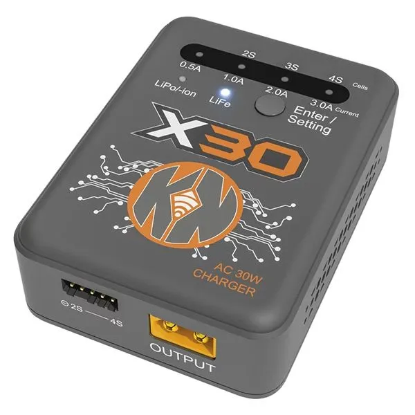 Konect X30 chargeur Li-Po 30W 3A pour batteries de 7,4V à 14,8V