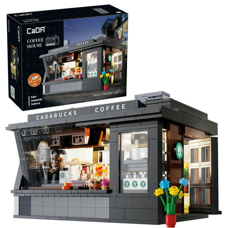 CaDA® Landscape Series Coffee House Model Building Block Toy C66005W Building Kit for Kids (768 Pieces)