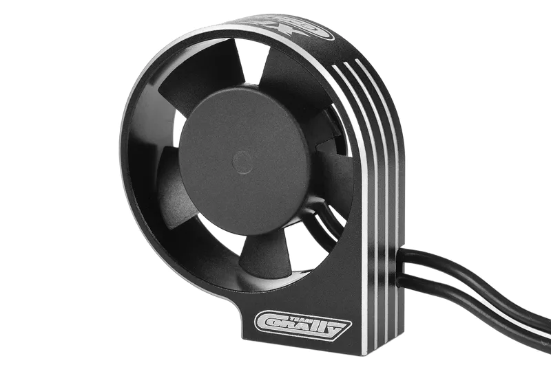 Team Corally - Ventilateur de refroidissement ultra haute vitesse XF-30 avec connecteur BEC - 30mm - Noir - Argent