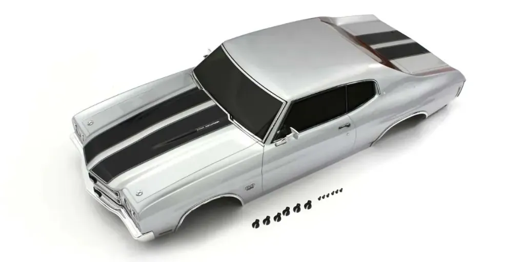 Kyosho Fazer FZ02 1:10 Chevy Chevelle R SS 454 LS6 Ensemble de carrosserie - Argent