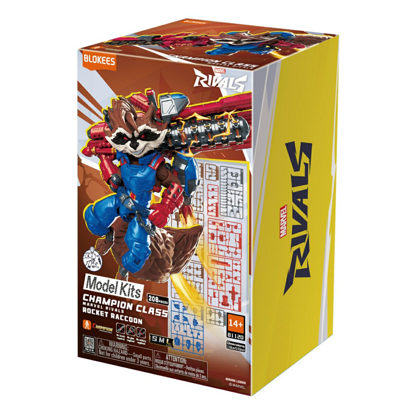 Blokees Marvel Rivals Champion Class 08 Rocket Raccoon – maquette à monter