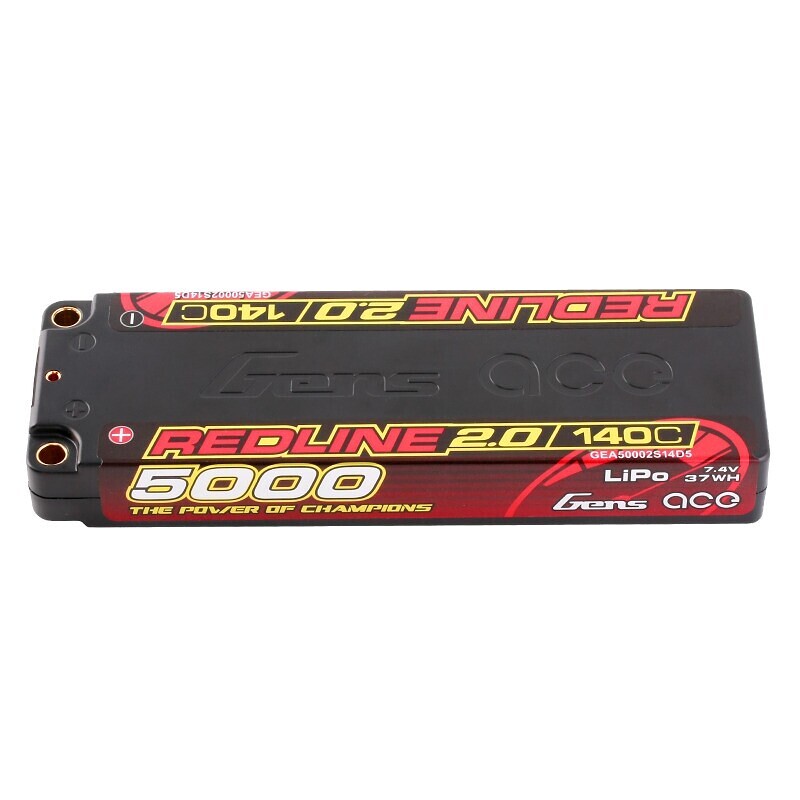 Batterie LiPo Gens Ace Redline 2.0 2S 7,4 V 5000 mAh 140C hardcase