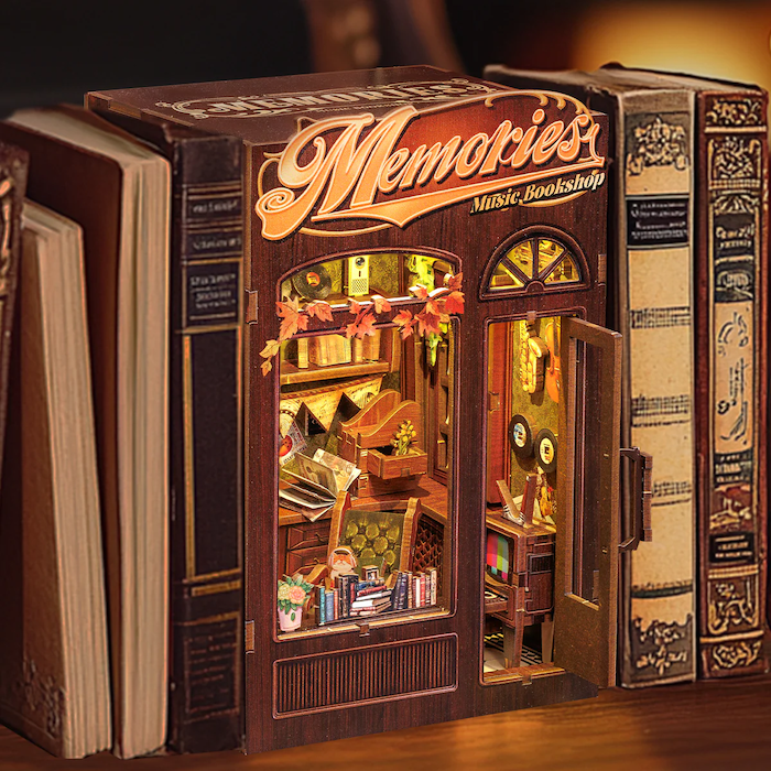 [245941] Book nook Cutebee Libraire Musicale Memories, 136 pièces, éclairage LED (245941)