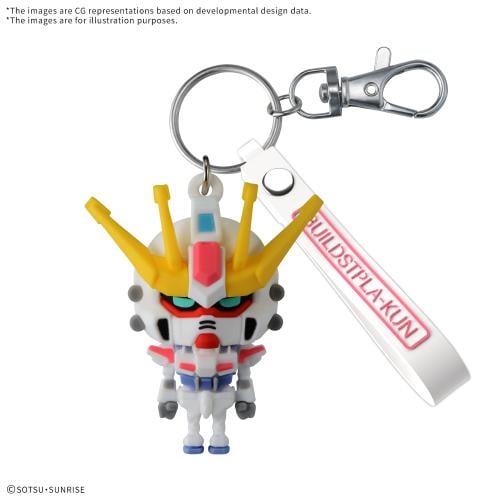 Gundam porte-clés 3D Rubber Mascot Stpla-kun