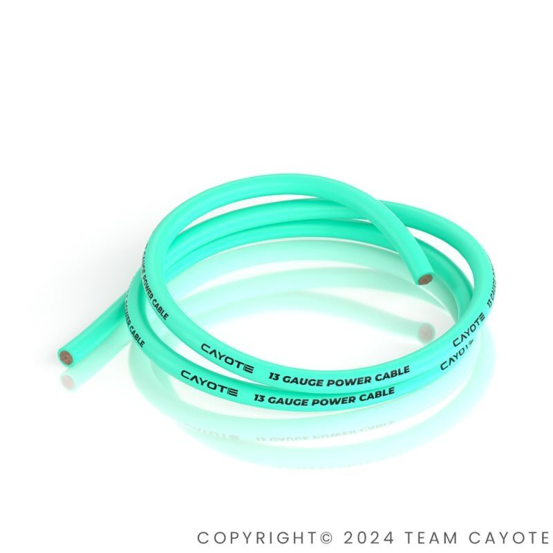 [CA-CYECW06] Câble silicone CAYOTE 13AWG 100 cm – Vert Aurora (CA-CYECW06)