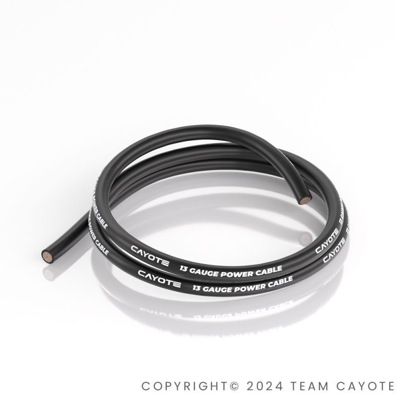 [CA-CYECW04] Câble silicone CAYOTE 13AWG 100 cm – Noir (CA-CYECW04)