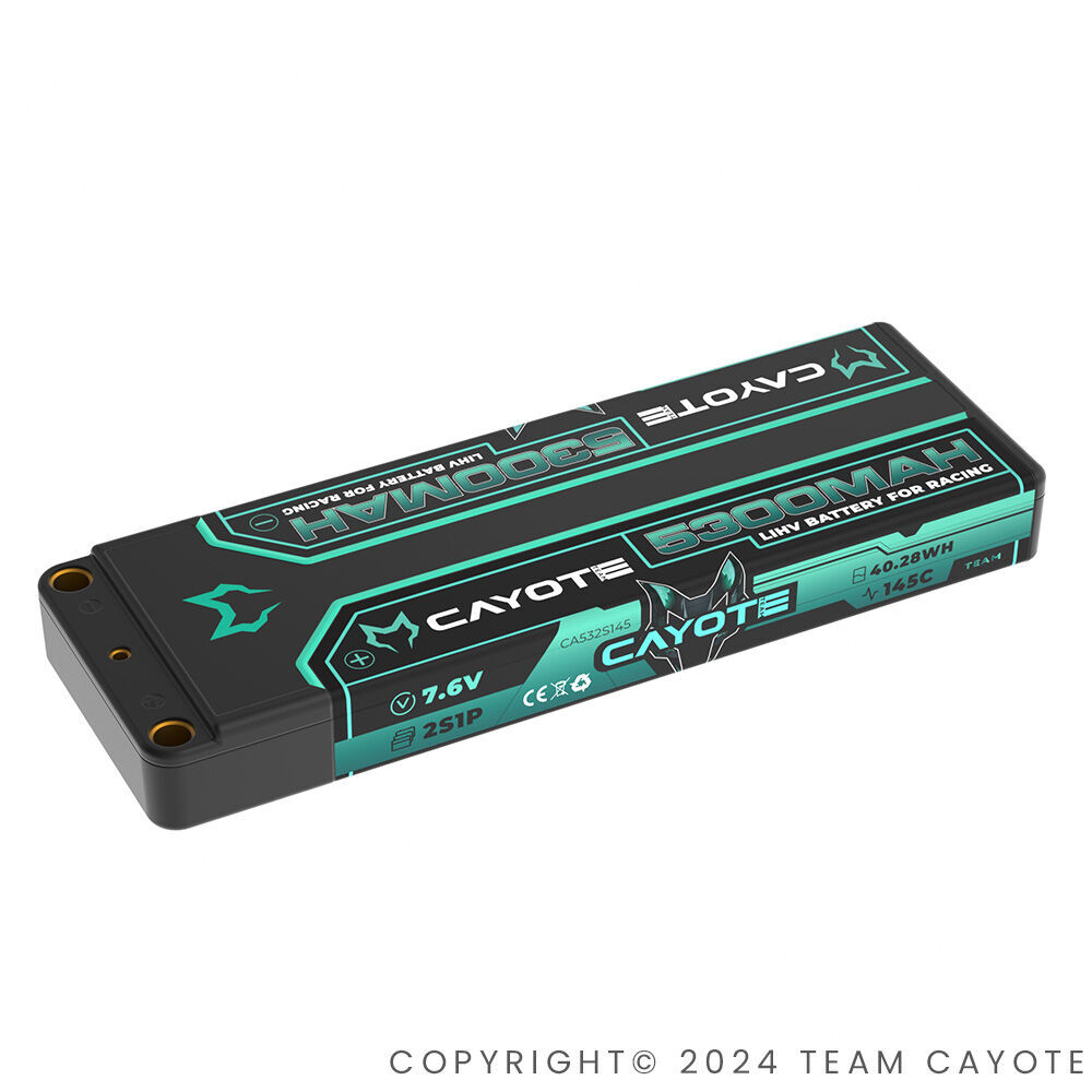 Batterie LiPo CAYOTE Racing 5300 mAh 2S 7,6 V 145C (CA-532S145)