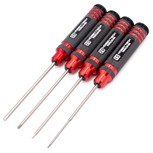 Jeu de tournevis hexagonaux Hobbytech 1,5 / 2 / 2,5 / 3 mm rouge et noir