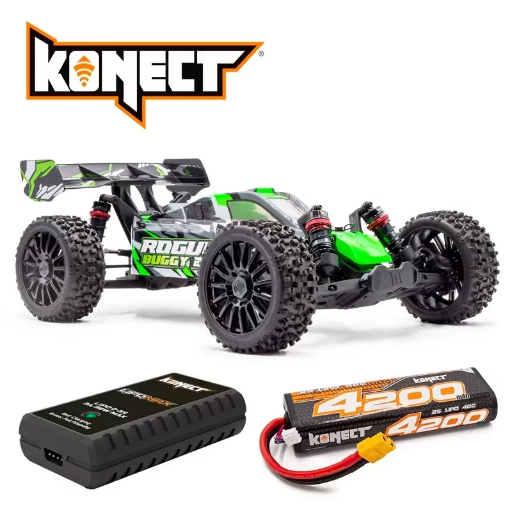 Hobbytech Rogue Buggy 2.0 vert – buggy 1/8 brushless RTR (pack accu et chargeur)
